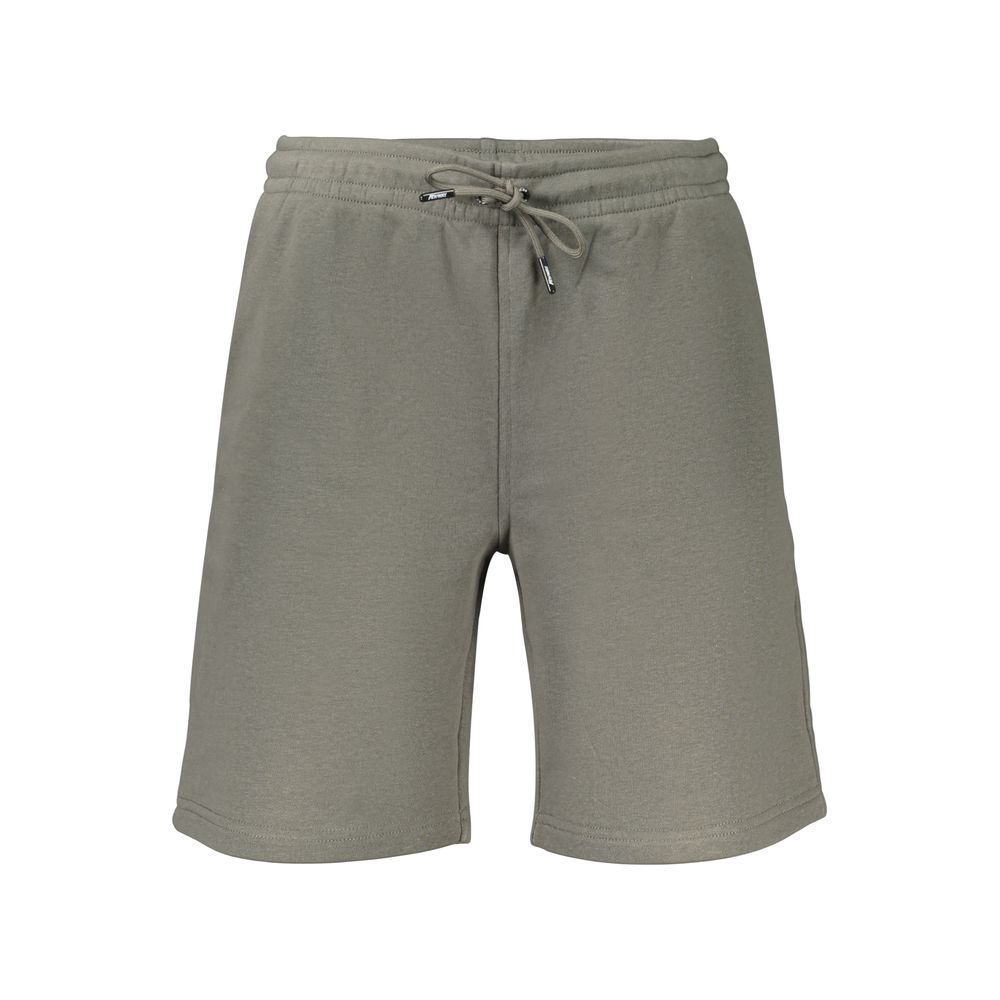 Activewear Shorts by K-WAY for men in cotton polyester green, signature & print features a dynamic silhouette with a , showcasing in a premium short cut for high-performance style.