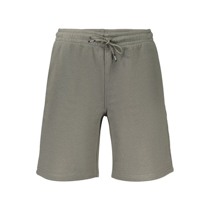 Activewear Shorts by K-WAY for men in cotton polyester green, signature & print features a dynamic silhouette with a , showcasing in a premium short cut for high-performance style.