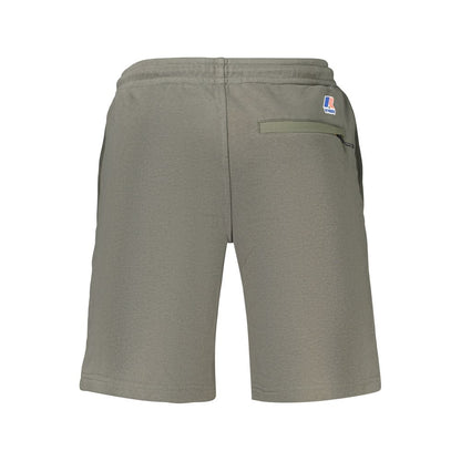 Activewear Shorts by K-WAY for men in cotton polyester green, signature & print features an versatile with , presenting a versatile short and designed for a versatile look.