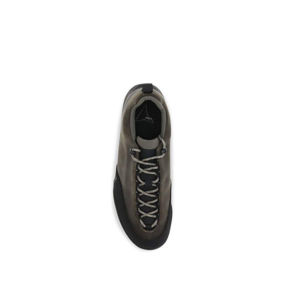 ROA Brown Calf Leather Bos Taurus Athletic Sneakers