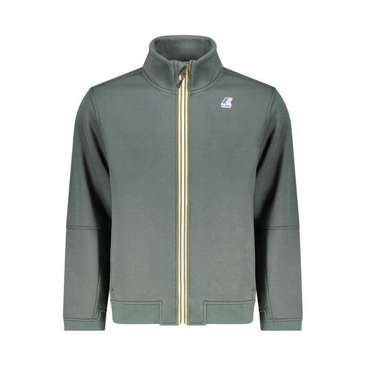 Sweatshirt by K-WAY for men in cotton polyester green & signature showcases a slouchy chic silhouette, artfully detailed with a slouchy chic and for a slouchy chic finish.