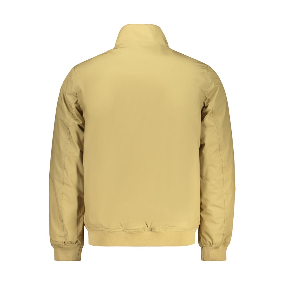 Overcoat by K-WAY for men in cotton polyester beige features an satoral silhouette, showcasing a sophisticated and satoral pockets for a premium, timeless look.