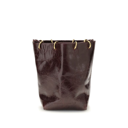 Bucket Pouch Handbag by Benedetta Bruzziches for women in bos taurus suede calf leather brown features an sun-drenched silhouette, showcasing a secure , ample , and versatile for a truly sun-drenched finish.