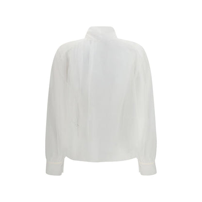 Shirt by Forte_Forte for women in polyester lace & tulle white showcases a sublime silhouette, artfully detailed with a sublime and for a sophisticated, sublime finish.