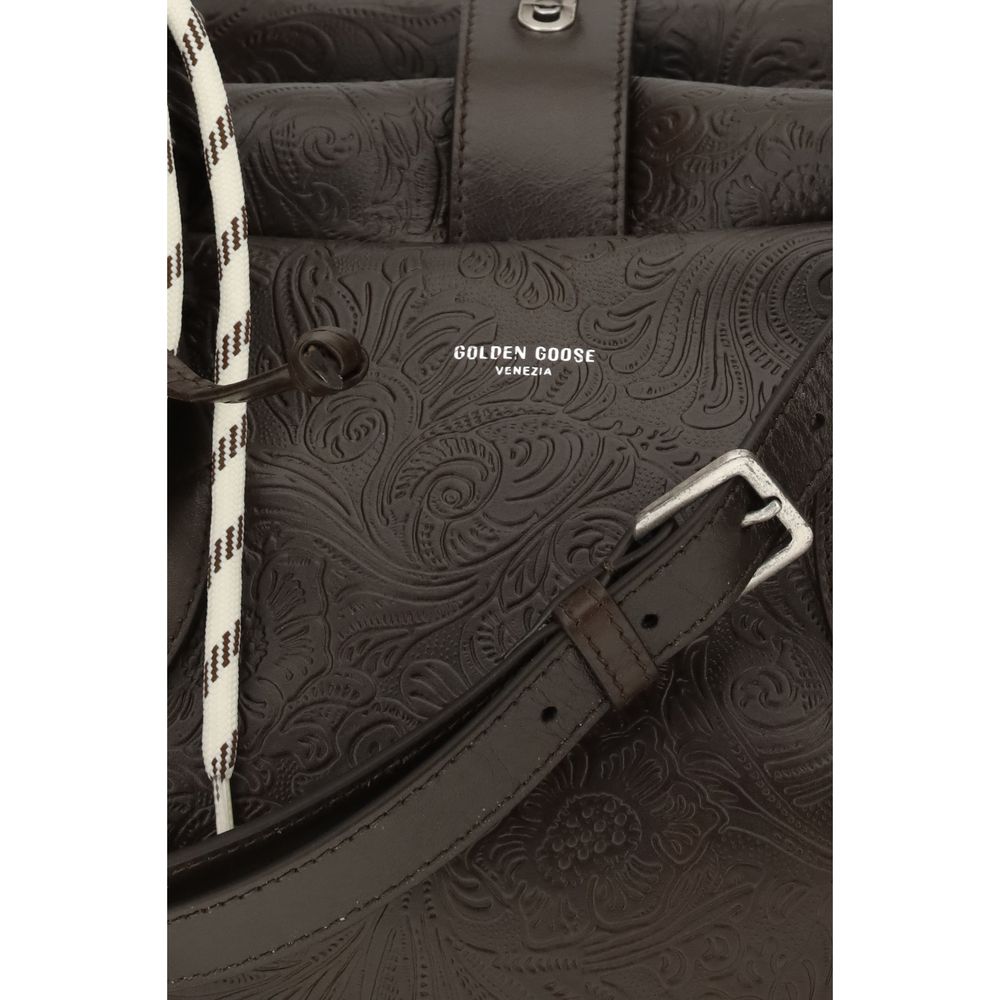 Medium Handbag by Golden Goose for women in bos taurus calf leather brown presents a ornamental silhouette, showcasing a secure , ample , and versatile for a ornamental finish.