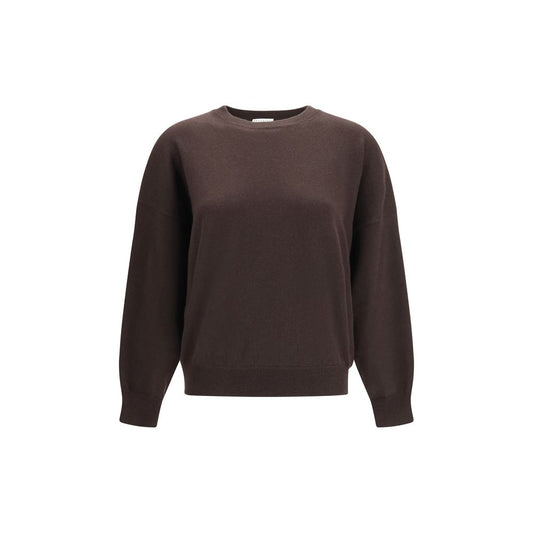 Sweater by Brunello Cucinelli for women in cashmere brown & signature showcases an masterful silhouette, artfully detailed with a masterful crew neckline and long-sleeve for a sophisticated, premium finish.