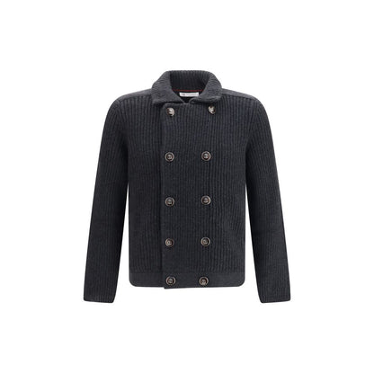 Brunello Cucinelli Men's Regular Fit Cashmere Cardigan - Gray