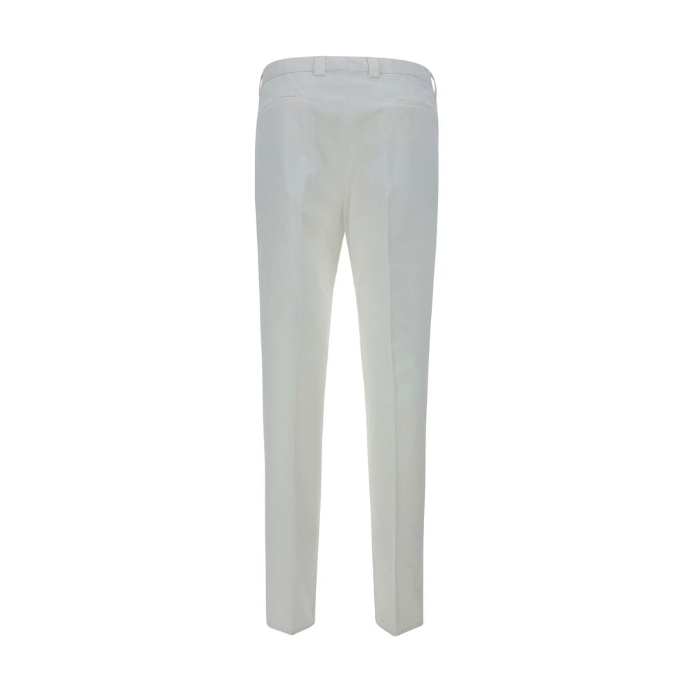 Casual Pants by Brunello Cucinelli for men in cotton white features a refined silhouette with a refined regular-fit, defined by a and a refined long for a refined finish.