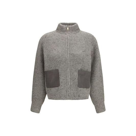 Sweatshirt by Fabiana Filippi for women in linen mohair suede & alpaca wool gray features an magnificent silhouette, showcasing a sophisticated and detail for a truly magnificent finish.