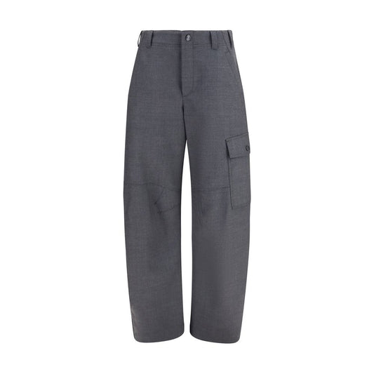 Cargo Pants by Brunello Cucinelli for women in twill & virgin wool gray features an tailored regular-fit with a and long, creating a tailored utilitarian silhouette.