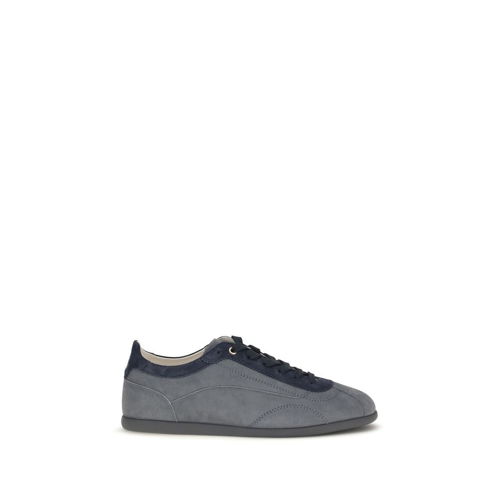 Sneakers by Brunello Cucinelli for men in bos taurus nubuck suede calf leather gray presents a impeccable silhouette as Men's Low Top Bos Taurus Nubuck Suede Calf Leather Sneakers, expertly defined by a impeccable low-top style for a impeccable, high-fashion look.