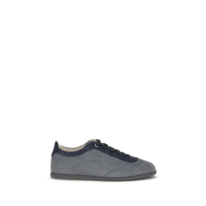 Sneakers by Brunello Cucinelli for men in bos taurus nubuck suede calf leather gray presents a impeccable silhouette as Men's Low Top Bos Taurus Nubuck Suede Calf Leather Sneakers, expertly defined by a impeccable low-top style for a impeccable, high-fashion look.