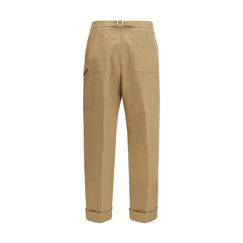 Casual Pants by Umit Benan for men in stretch cotton beige features an sartorial straight & regular-fit and long with a cut for a sartorial finish.