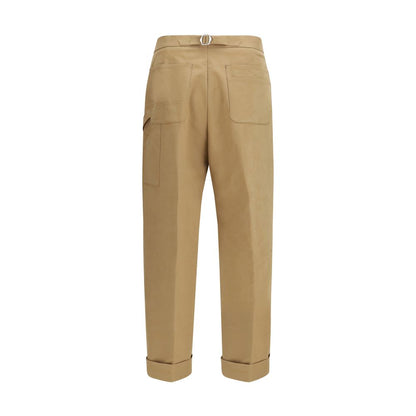 Casual Pants by Umit Benan for men in stretch cotton beige features an sartorial straight & regular-fit and long with a cut for a sartorial finish.