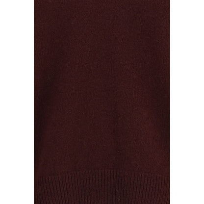 Sweatshirt Hoodie by SA SU PHI for women in cashmere & silk bordeaux features an avant-garde silhouette, showcasing a sophisticated and detail for a truly avant-garde finish.