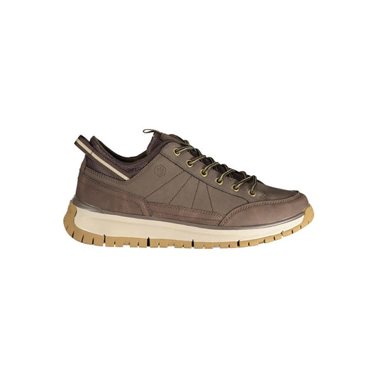 Athletic Sneakers by Lumberjack for men in polyester & polyurethane brown & signature showcases an impeccable silhouette, defined by an impeccable athletic style design that perfectly captures the essence of the Men's Athletic Polyester & Polyurethane Sneakers.
