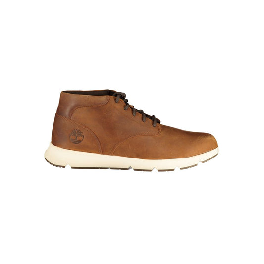 Athletic Sneakers by Timberland for men in polyester polyurethane leather brown & signature features an timeless silhouette from the Men's Athletic Polyester Polyurethane Leather Sneakers collection, showcasing a timeless athletic style for a timeless look.