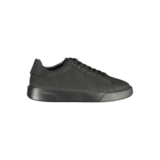 Athletic Sneakers by Blauer for men in polyester black presents a sleek silhouette, perfectly capturing the athletic style essence of Men's Athletic Polyester Sneakers with its sleek design and premium finish.