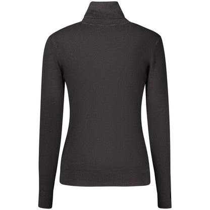 Guess Jeans Black Viscose Turtleneck