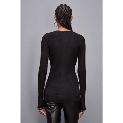 Patrizia Pepe Black Leather Pants
