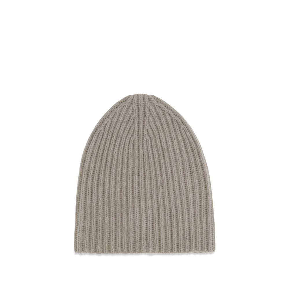 Beanie Hat by Umit Benan for men in cashmere gray & natural presents a sleek silhouette, showcasing the sleek texture and refined craftsmanship of the Cashmere Beanie Hat collection.
