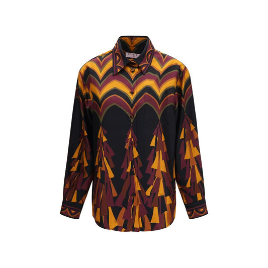 Shirt by Emilio Pucci for women in silk twill multicolor, patterned & print presents a discerning silhouette, showcasing a sophisticated and long-sleeve for a truly discerning finish.