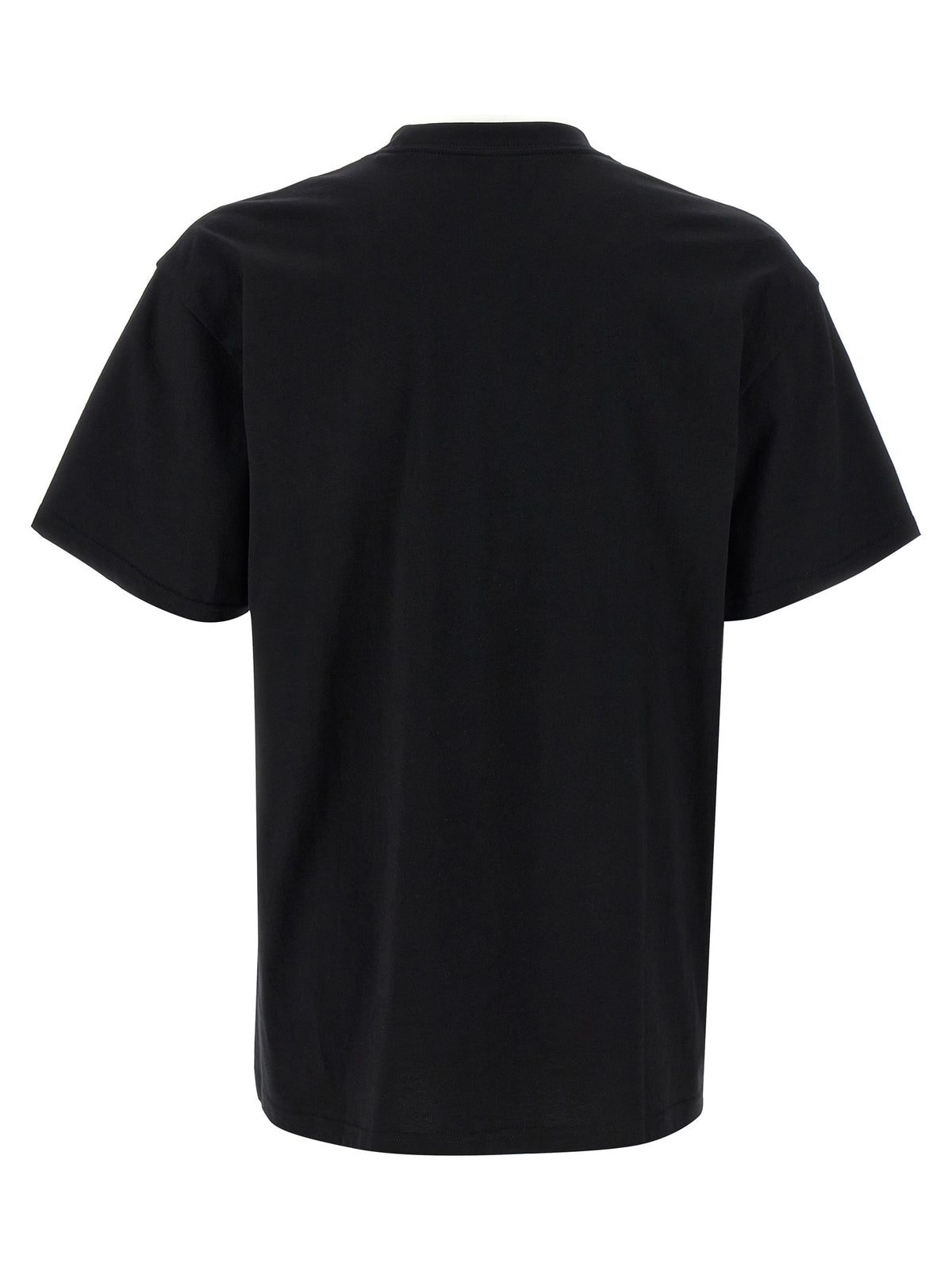 T-Shirt by Carhartt Wip for men in organic cotton black & print showcases a dramatic silhouette, elegantly detailed with a dramatic crew neckline and for a truly dramatic finish.
