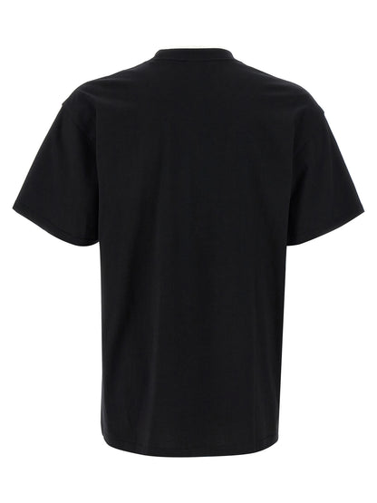 T-Shirt by Carhartt Wip for men in organic cotton black & print showcases a dramatic silhouette, elegantly detailed with a dramatic crew neckline and for a truly dramatic finish.