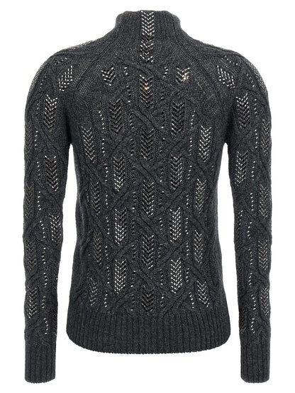 Ermanno Scervino Gray Virgin Wool Cardigan