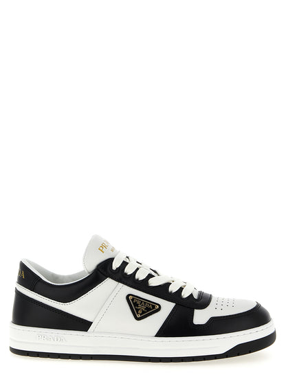 Prada Bicolor Calfskin Low Top Sneakers