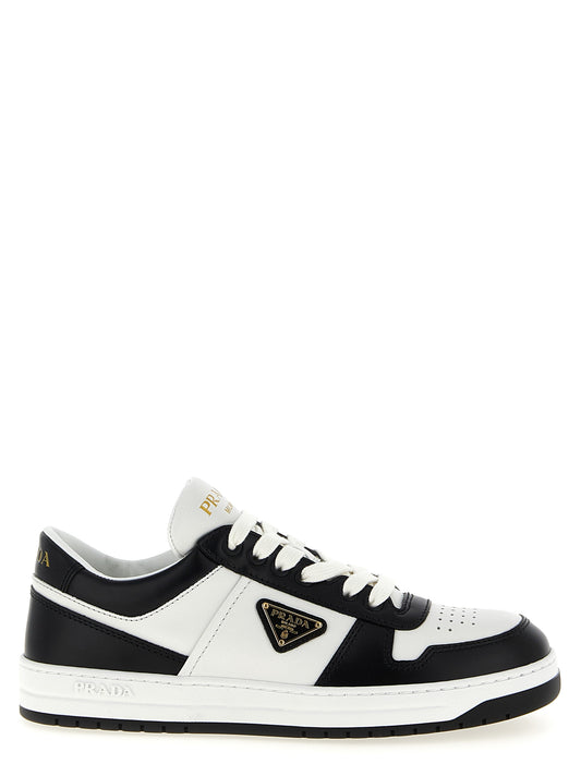 Prada Bicolor Calfskin Low Top Sneakers