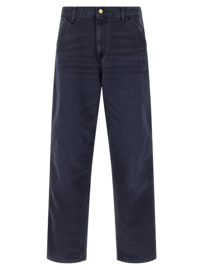 Carhartt Wip Blue Organic Cotton Casual Pants