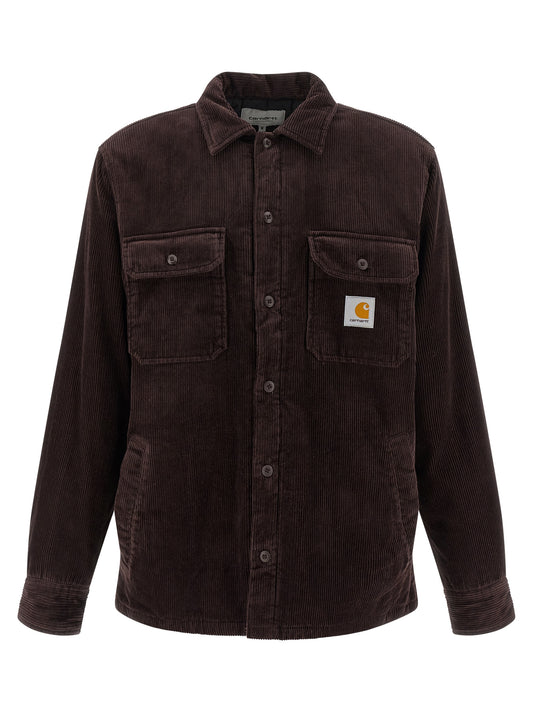This Jacket by Carhartt Wip for men in nylon cotton corduroy brown showcases a magnificent silhouette, meticulously crafted with a distinctive shirt-collar neckline and functional pockets & insulated for a magnificent finish.