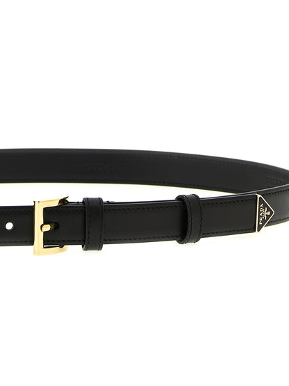 Prada Black Calfskin Regular Belt