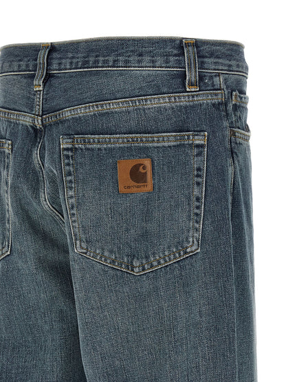 Carhartt Wip Blue Cotton Tapered Jeans