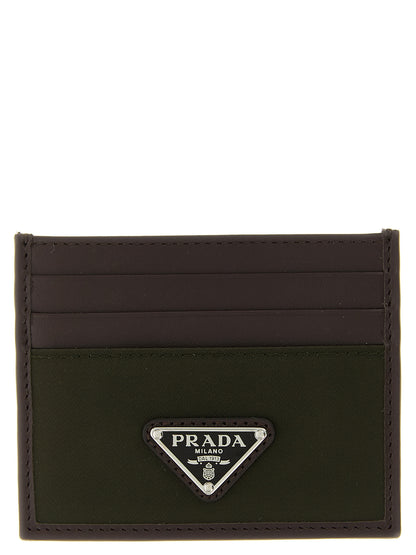 Prada Bicolor Recycled Polyamide Cardholder