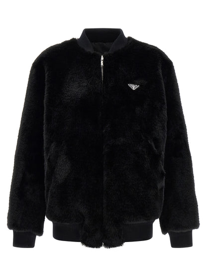Prada Black Recycled Polyamide Bomber