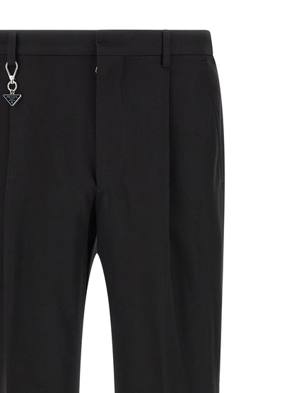 Prada Black Cotton Casual Pants