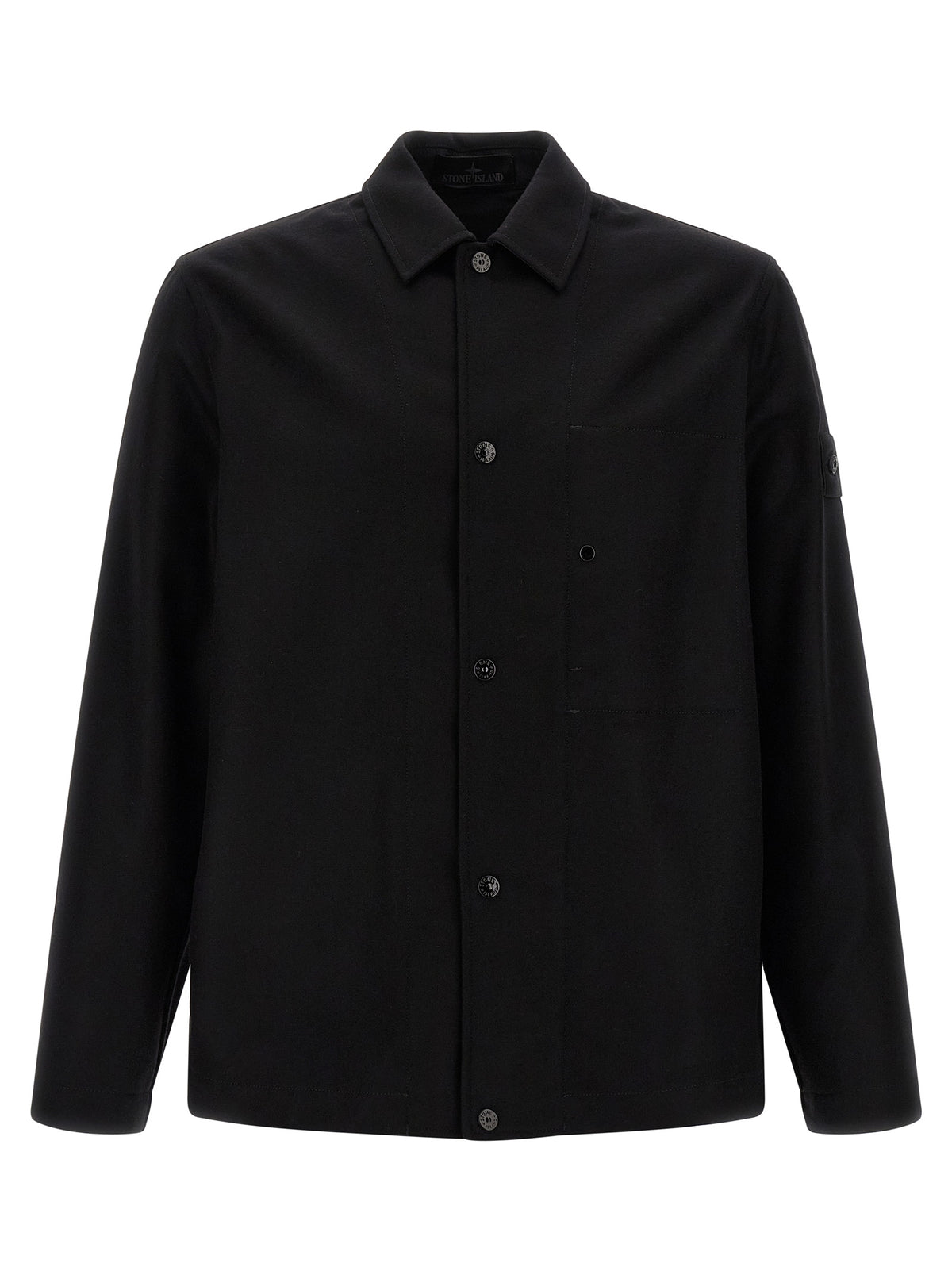 Stone Island Black Virgin Wool Blouse