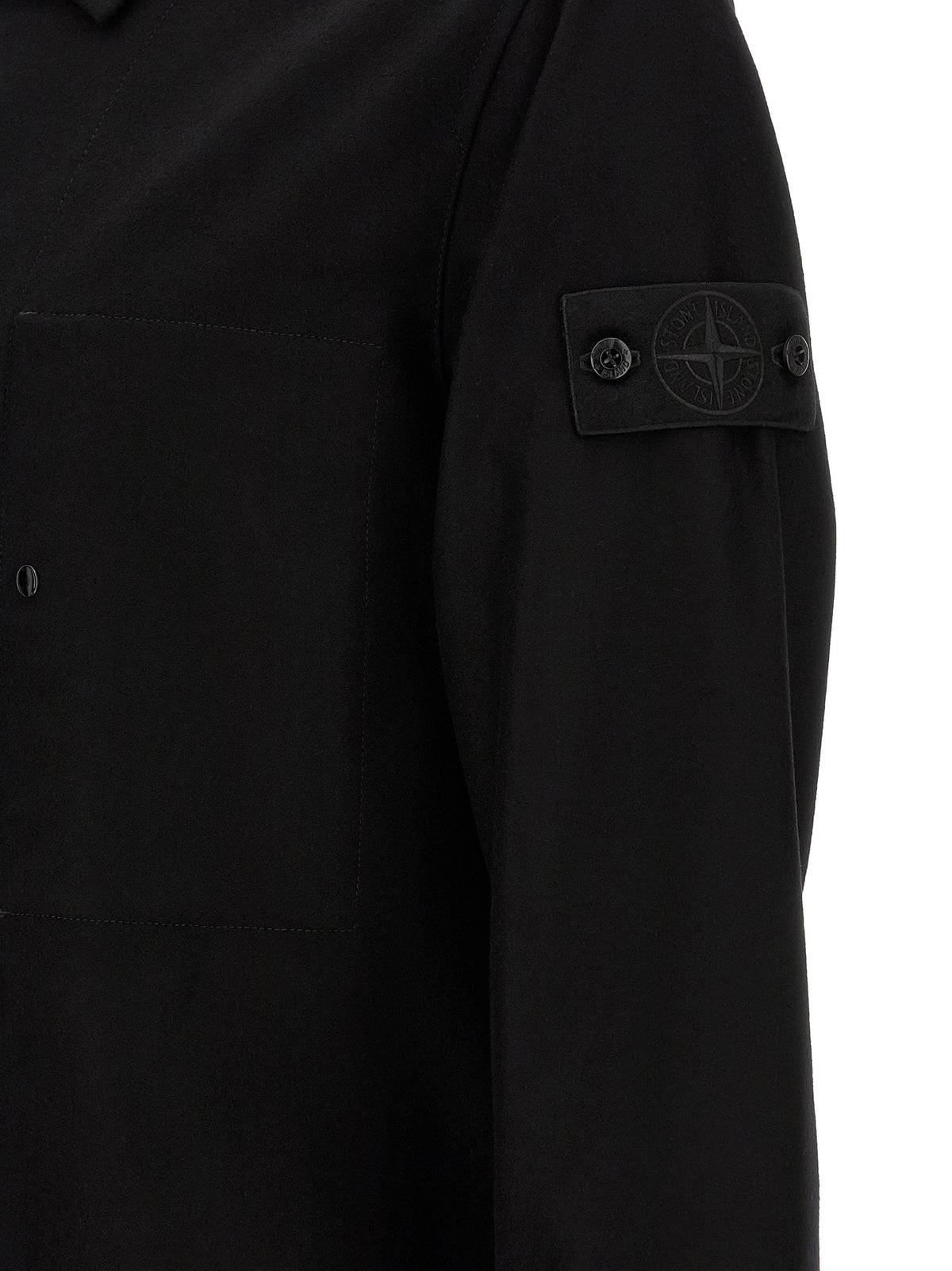 Stone Island Black Virgin Wool Blouse