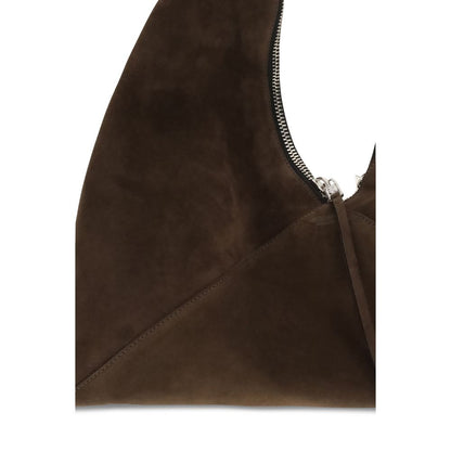 Moschino Brown Suede Leather Shoulder Bag