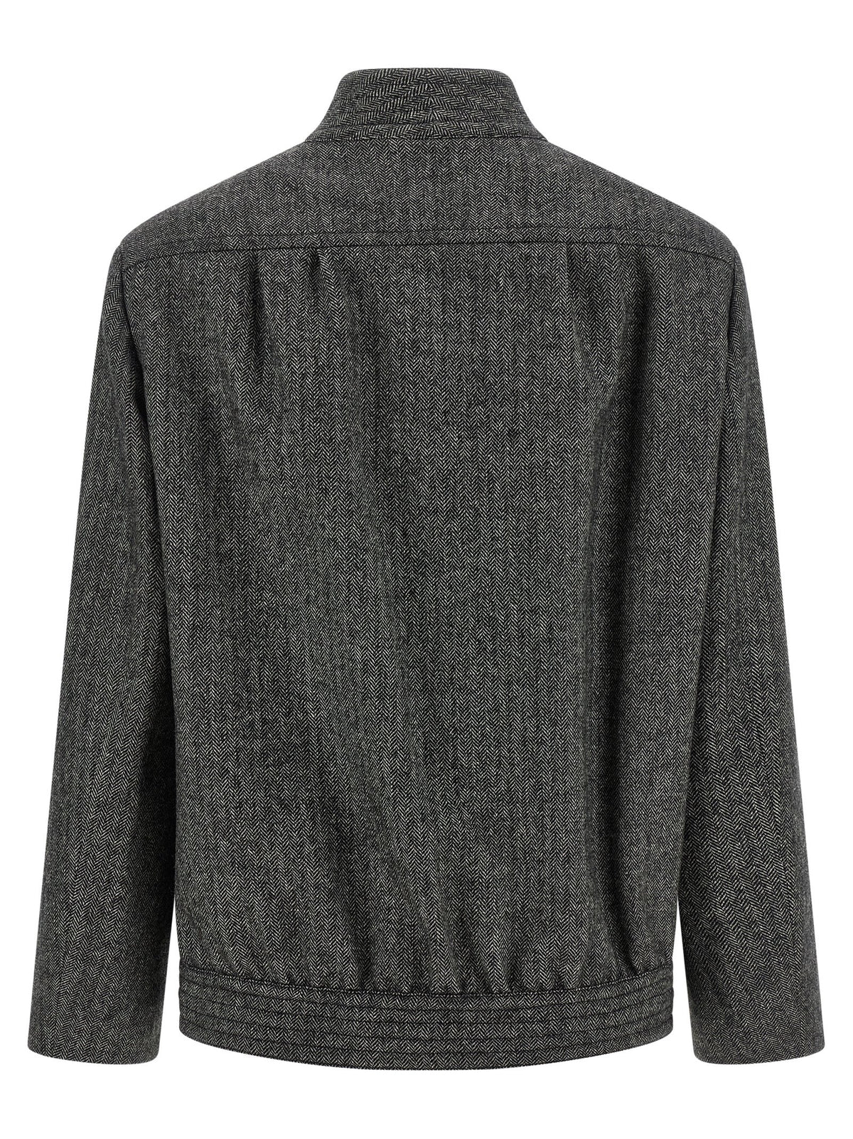Blazé Milano Gray Virgin Wool Full-Length Jacket