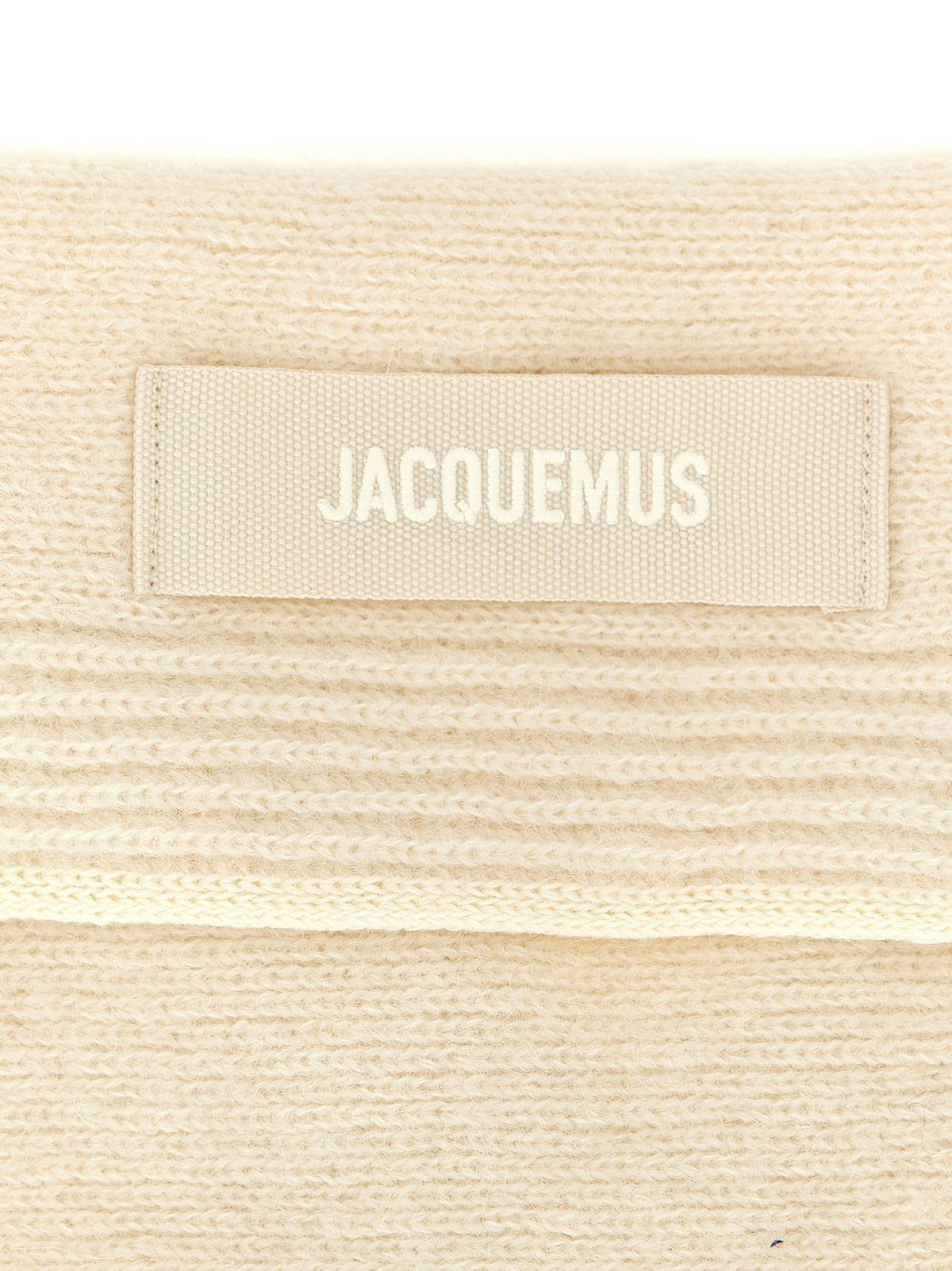 Jacquemus White Wool Scarf