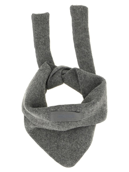 Jacquemus Gray Wool Scarf