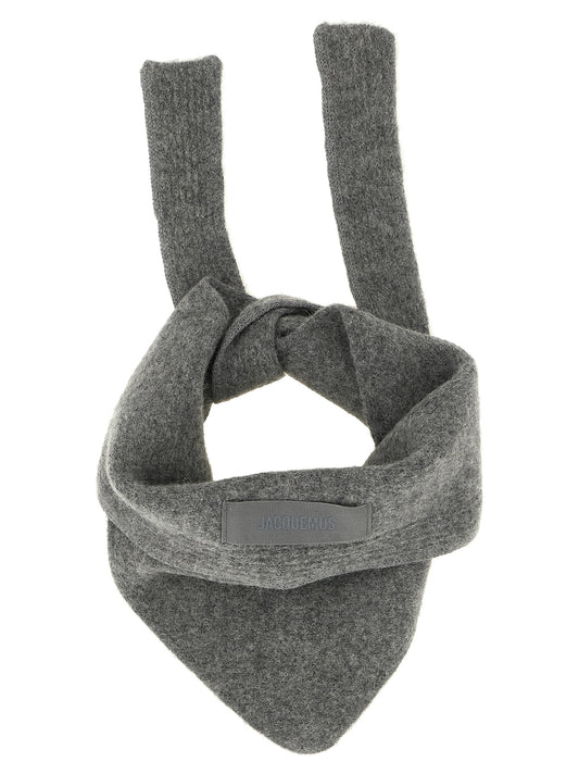 Jacquemus Gray Wool Scarf