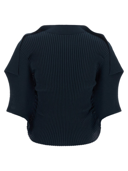 Issey Miyake Blue Polyester Pattern Shirt