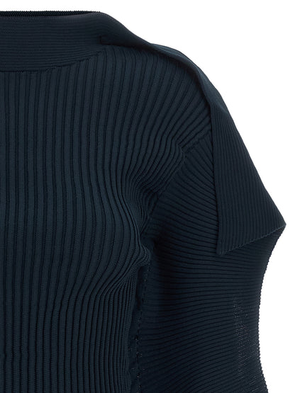 Issey Miyake Blue Polyester Pattern Shirt
