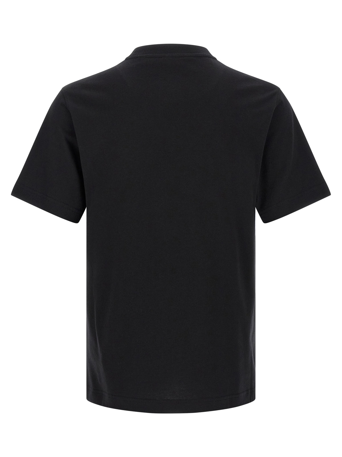 T-Shirt by Burberry for men in cotton black & signature showcases a unassuming silhouette, artfully detailed with a refined crew neckline and unassuming for a sophisticated, contemporary look.