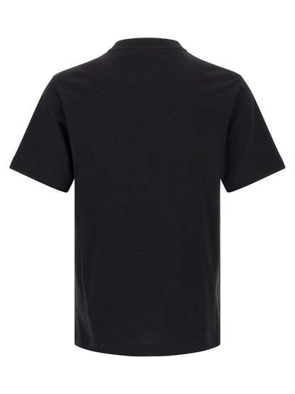 T-Shirt by Burberry for men in cotton black & signature showcases a unassuming silhouette, artfully detailed with a refined crew neckline and unassuming for a sophisticated, contemporary look.