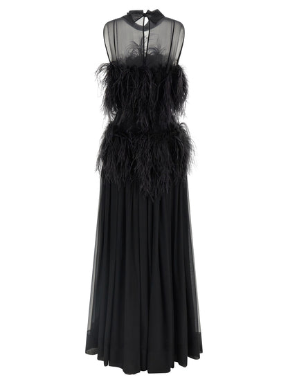 Alberta Ferretti Black Silk Long Dress